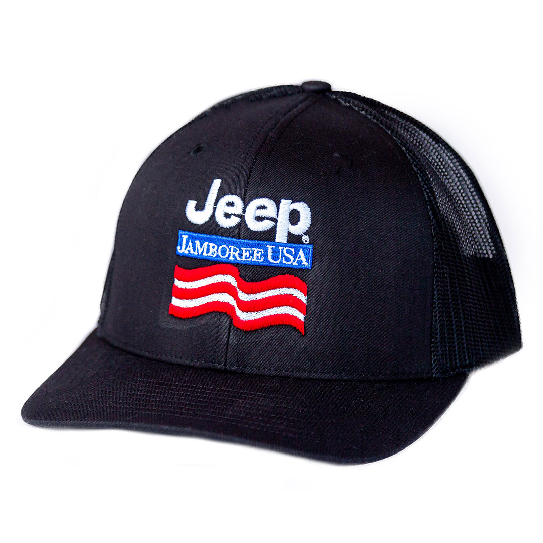 Black on Black Trucker Hat - Jeep Jamboree USA