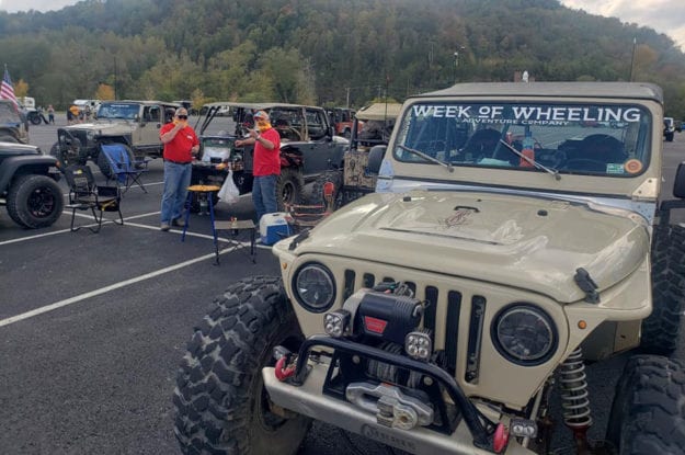 jeeps in parking lot in killbuck ohio