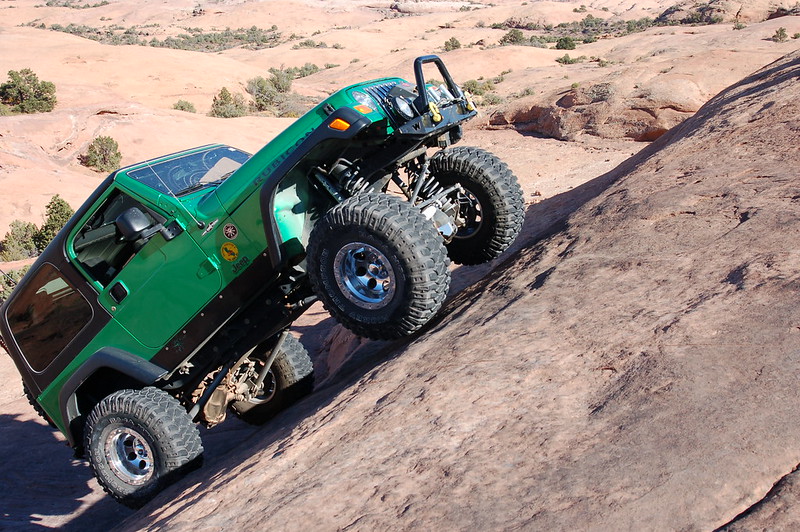 jeep climbing a hill