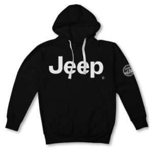 Mens Jeep Logo Black Hoodie
