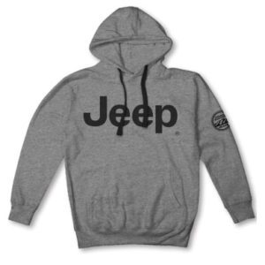 Mens Jeep Logo Gray Hoodie