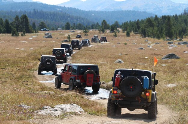 jeeps in a row at bighorn