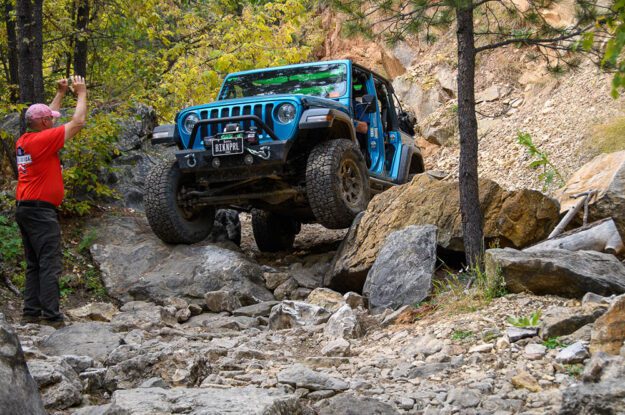 blue jeep at black hills