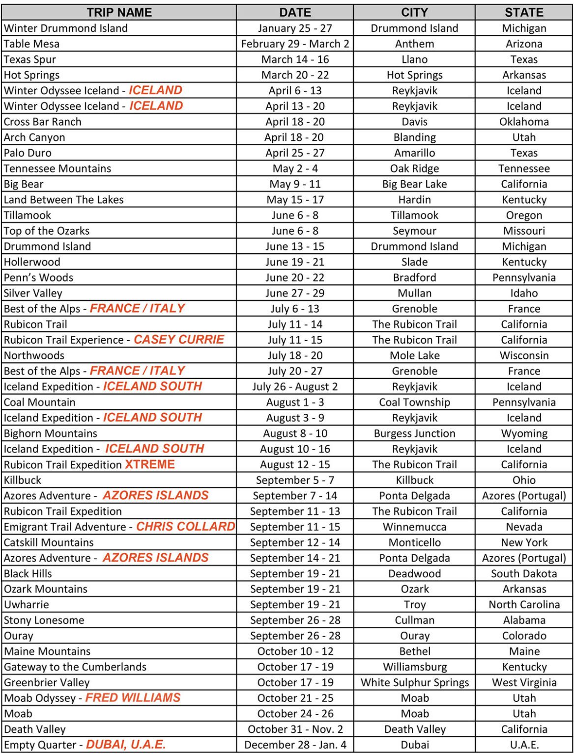 Registration opens December 48, 2023 Jeep Jamboree USA