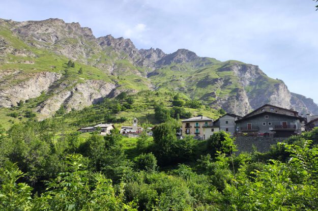scenic village in the alps