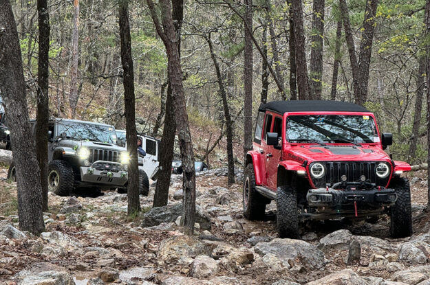 two jeeps in a row