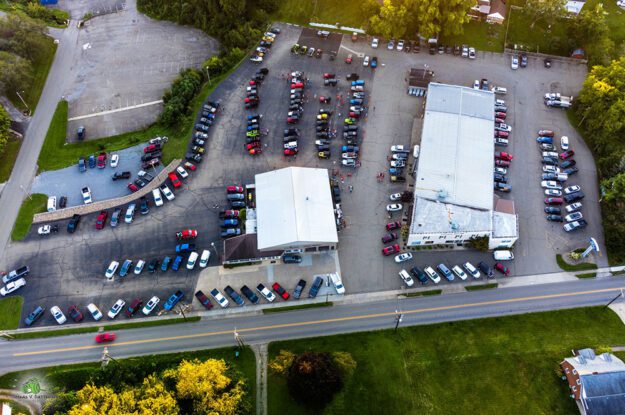 aerial view staging area