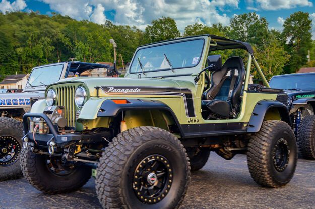 jeeps in parking lot