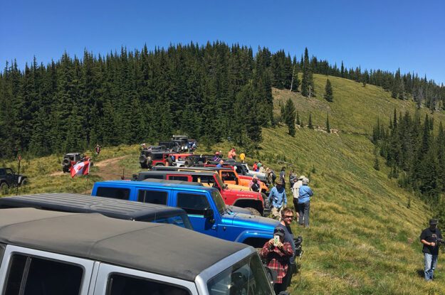 jeeps at the top