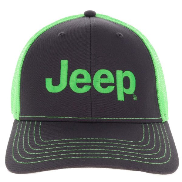 Charcoal & Neon Green Jeep Trucker Hat