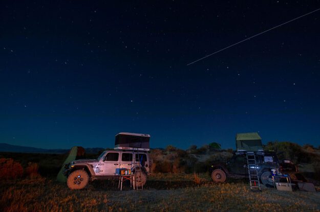 nighttime camping