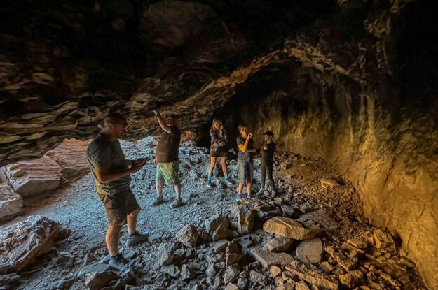 group in cave