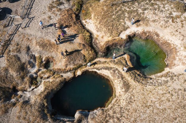 aerial hot springs