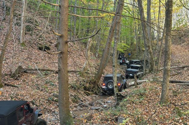 jeeps from behind