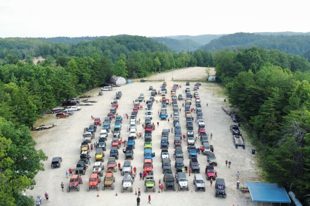 All trip jeeps lined up