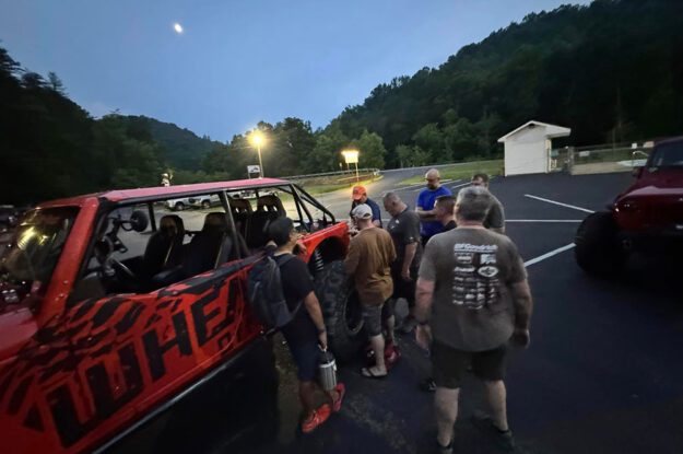 Jeepers inspecting jeep