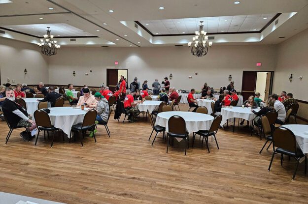 People sitting at tables