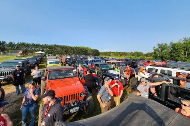 Jeeps queued