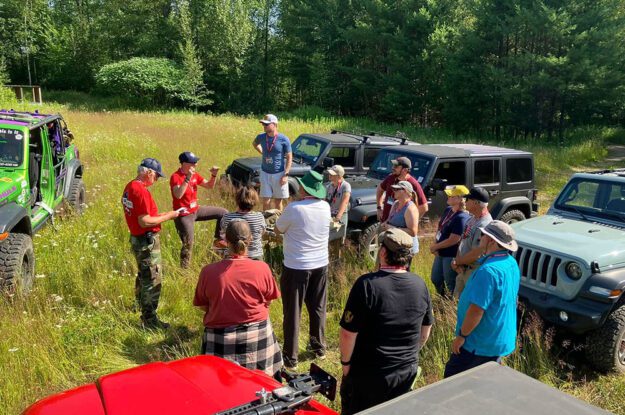 Trail guide giving talk