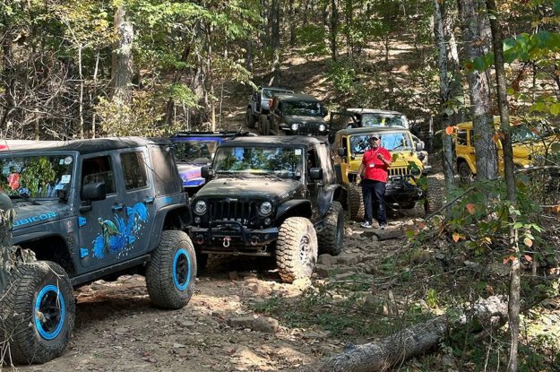 three jeeps