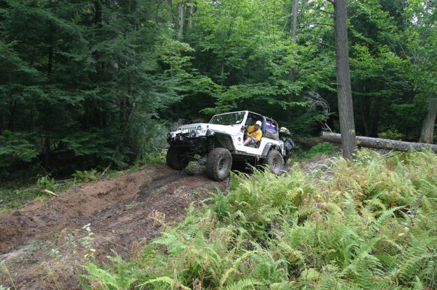 jeep on a dirt trail