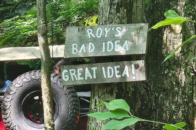 Roy's bad idea sign