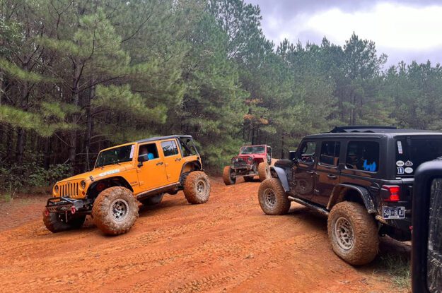 orange jeep red dirt