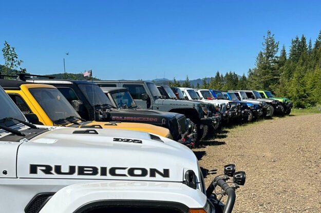 Jeeps lined up