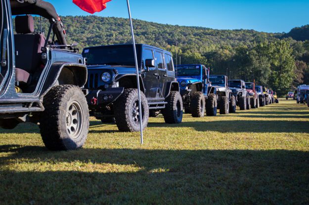 ozark jeeps lined up