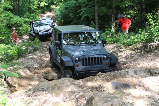 three jeeps in a row