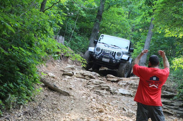 trail guide giving directions