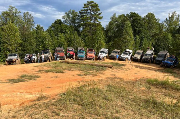 jeeps lined up for photo