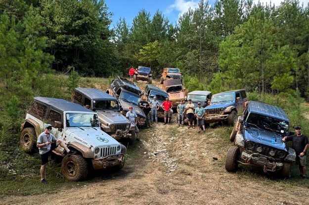 jeeps getting ready to go