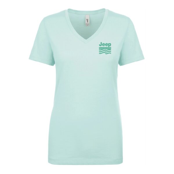 Womens V-Neck Classic Logo Mint Green T-Shirt