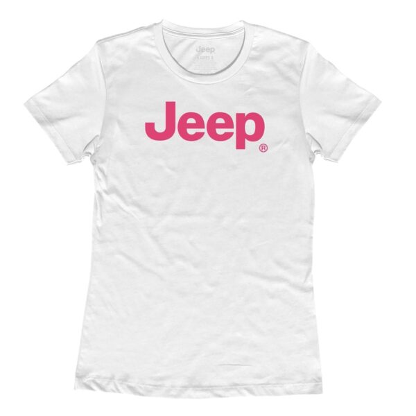 Womens White Jeep T-Shirt