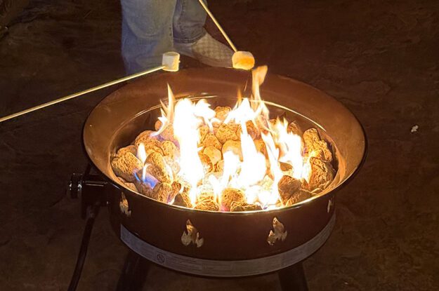 marshmallows over fire