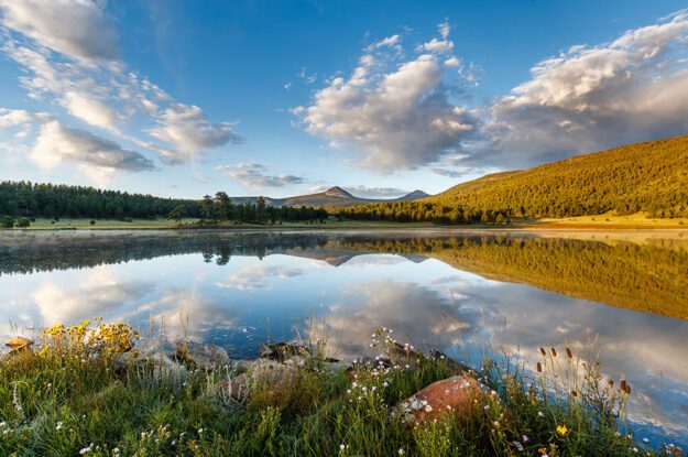 vermejo lake & clouds
